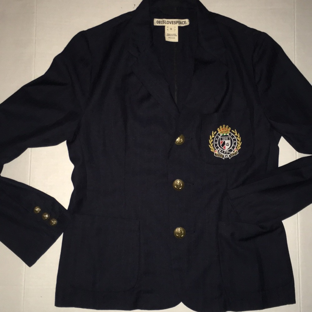Blazer Jacket With Crest Size Small - image 3